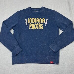 Indiana Pacers NBA Basketball Sportique Sweatshirt Navy Rock & Roll Collection M